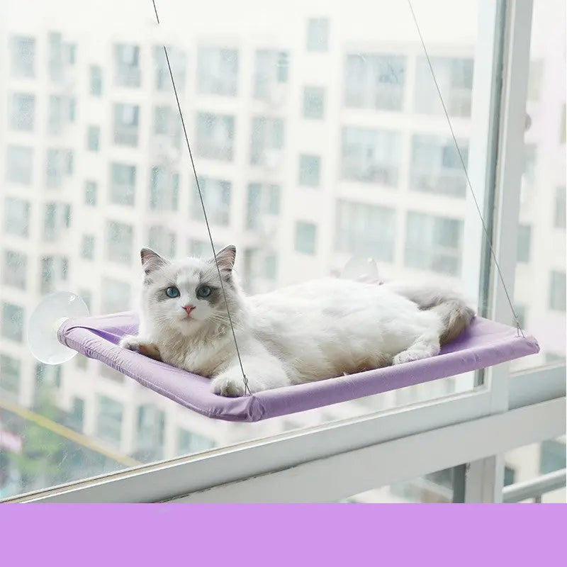 Pet Litter Sucker Hanging Cat Window Hammock Purple