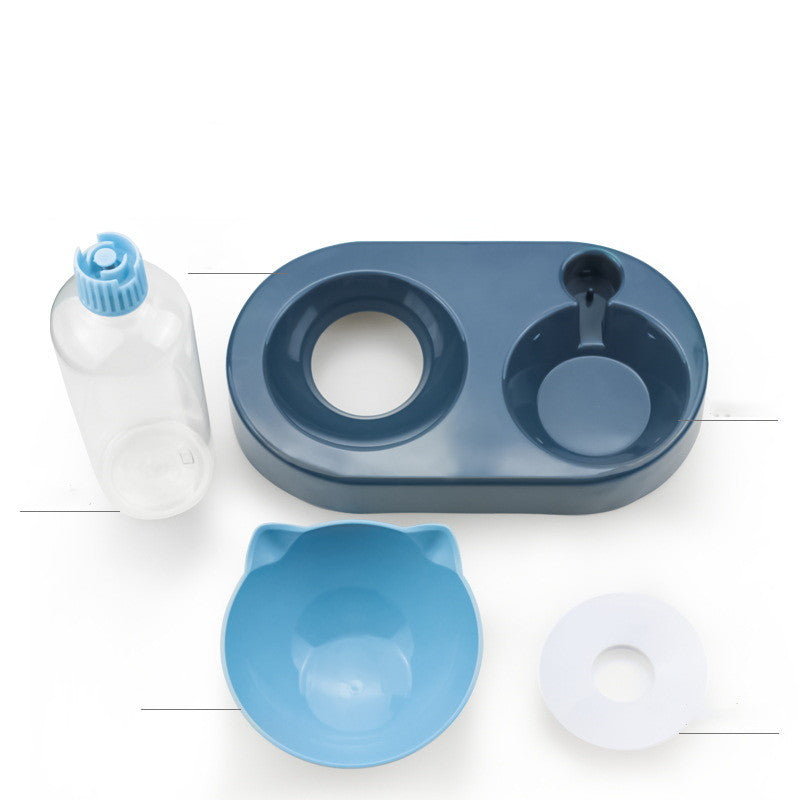 Two-in-One Pet Bowl Water Dispenser Automatic Water Pet Dog Cat Food Bowl