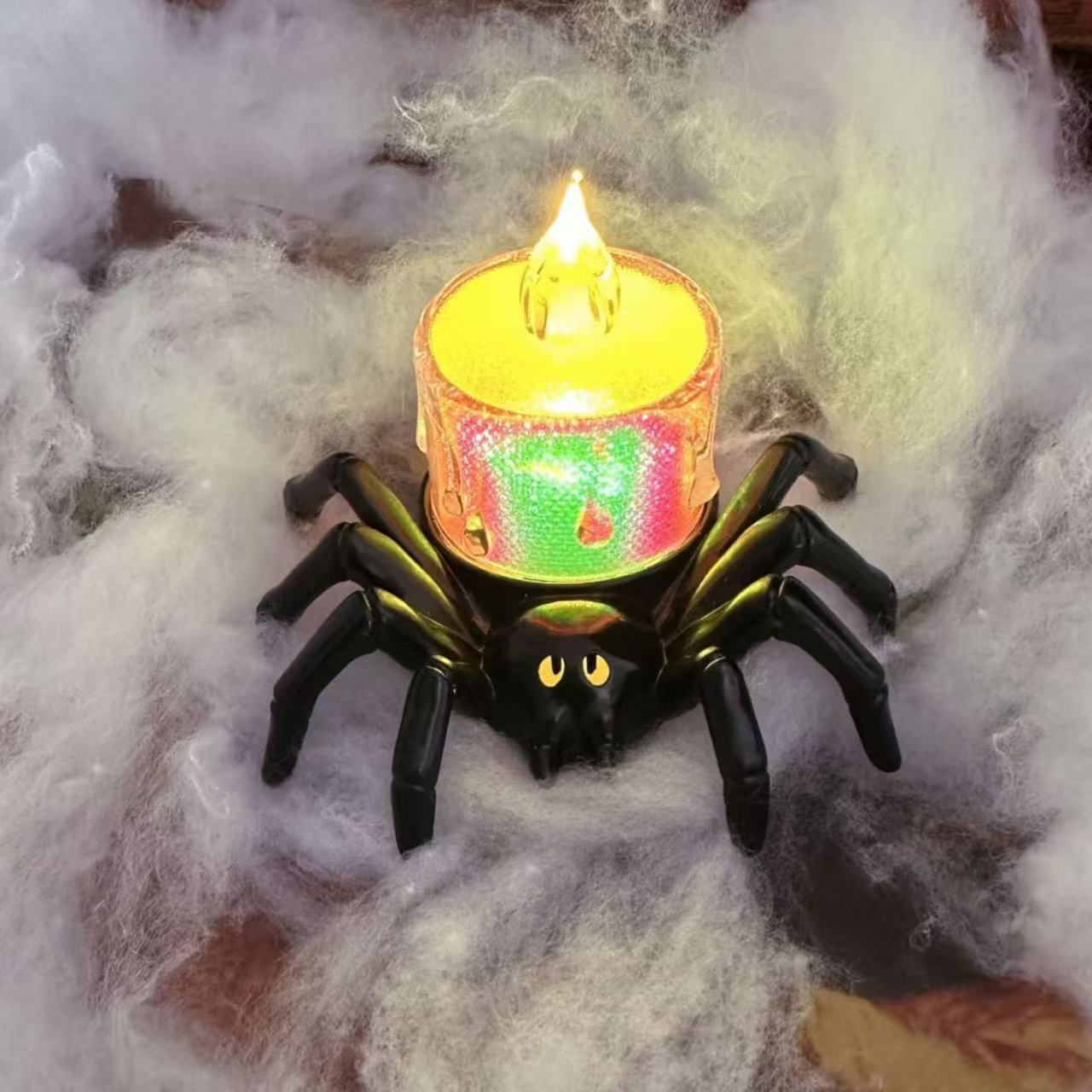 Halloween Decoration Spider Night Lights Party Decoration Horror Party Accessories Tears Candle Colorful