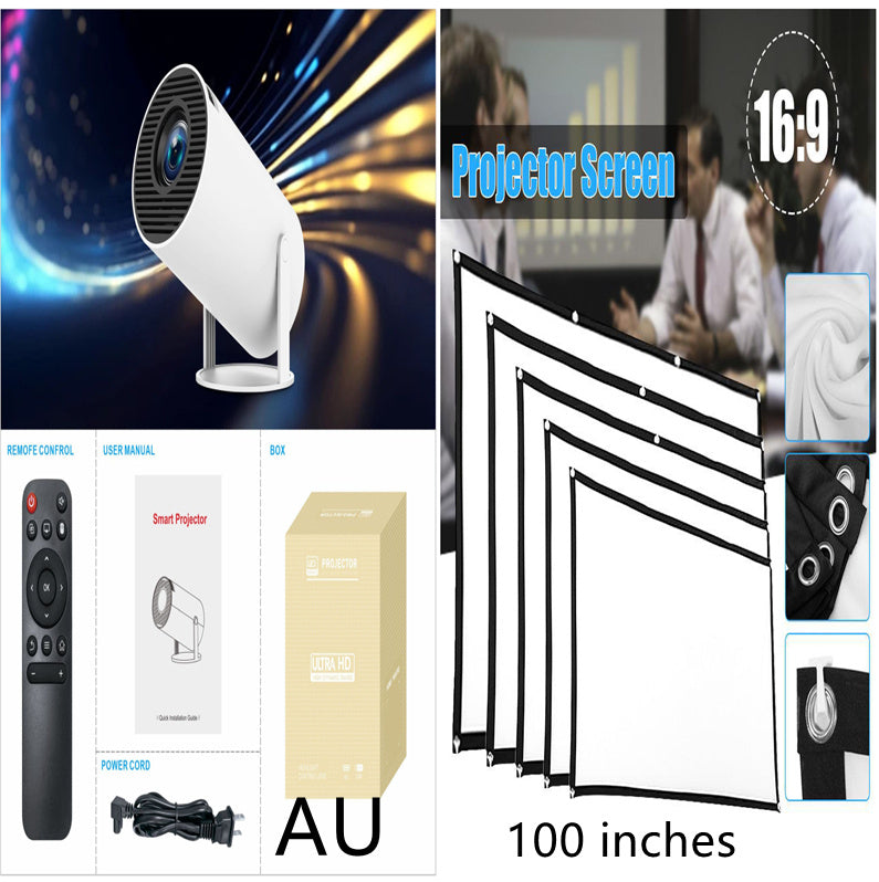 HY300 Pro Projector Home Theater Entertainment Portable Projector Set4 AU