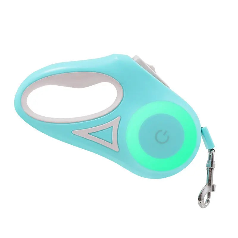 Dog Leash Retractable Leash And Dog Collar Spotlight Automatic Pet Dog Cat Green 3M Single traction rope