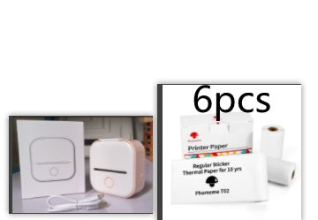 Portable Mini Thermal Label Printer Home Photo Printer Bluetooth-compatible Mini Label Printer Pink Set3 USB
