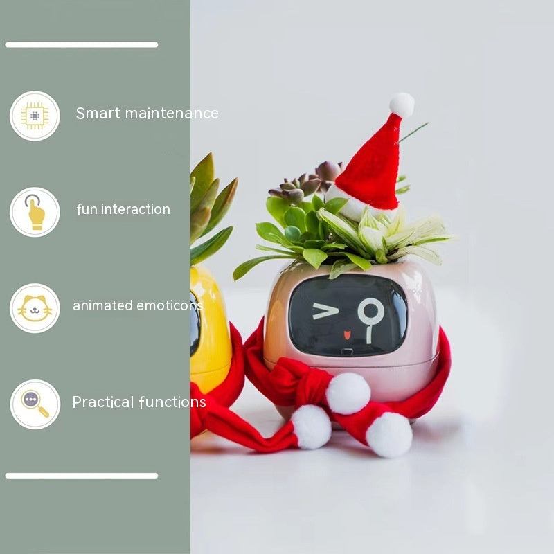 Smart Planter Endless Fun Over 49 Rich Expressions 7 Smart Sensors And AI Chips Pink Small