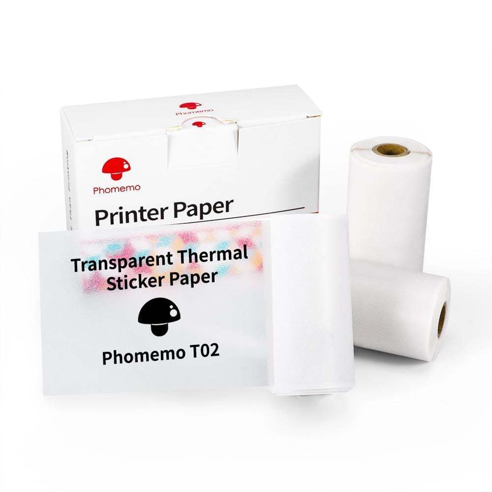 Portable Mini Thermal Label Printer Home Photo Printer Bluetooth-compatible Mini Label Printer Transparent Printer paper USB
