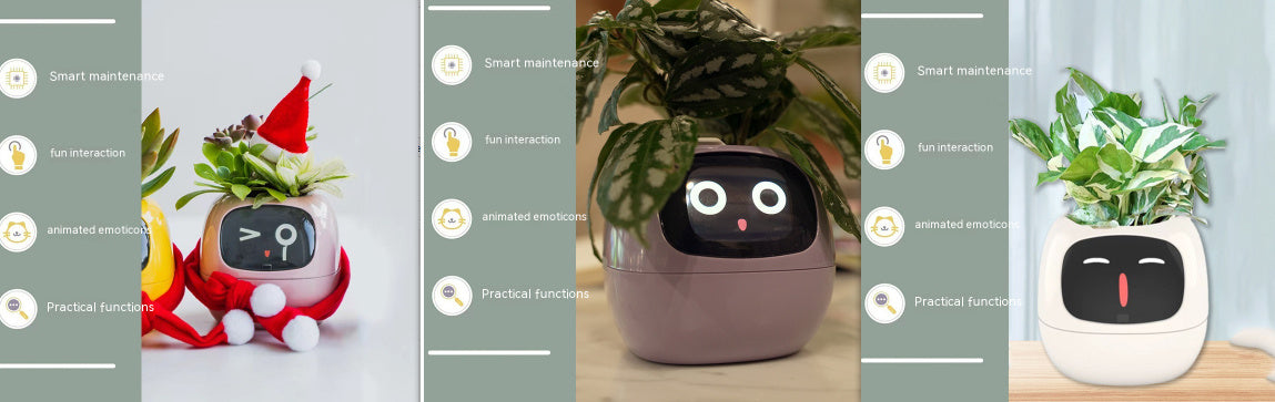 Smart Planter Endless Fun Over 49 Rich Expressions 7 Smart Sensors And AI Chips Set35 Small