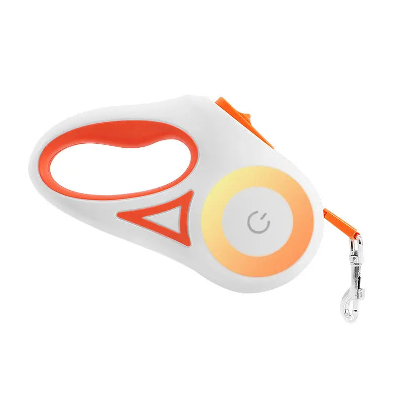Dog Leash Retractable Leash And Dog Collar Spotlight Automatic Pet Dog Cat Orange 3M Single traction rope