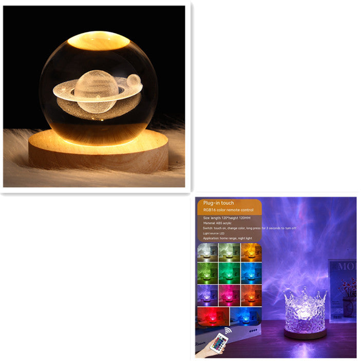 LED Water Ripple Ambient Night Light 3W Set3 1PC