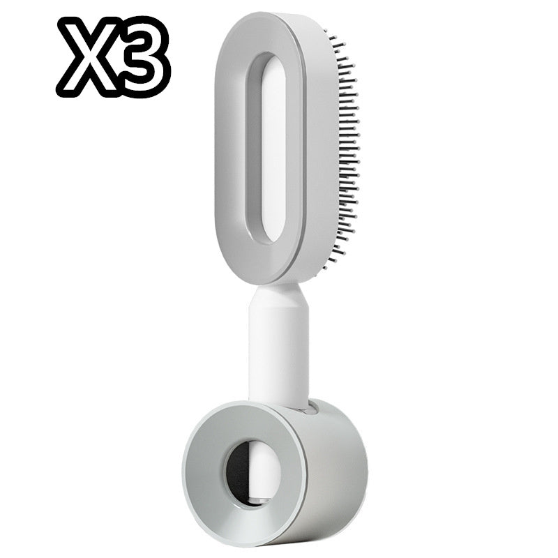 Self Cleaning Hair Brush For Women Massage Scalp Comb Anti-Static Hairbrush Set7