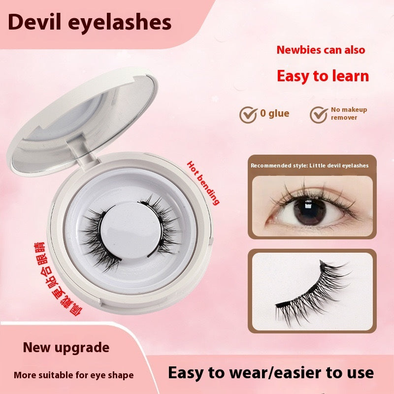 Magnetic Suction False Eyelashes Little Devil Supernatural Magnet Suit UBS033 3pairs of white clips