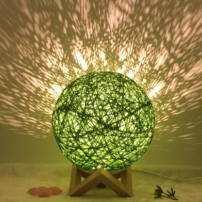Hot Selling Creative Linen Table Lamp16 Color Remote Control Lamp Green shelf 20cm