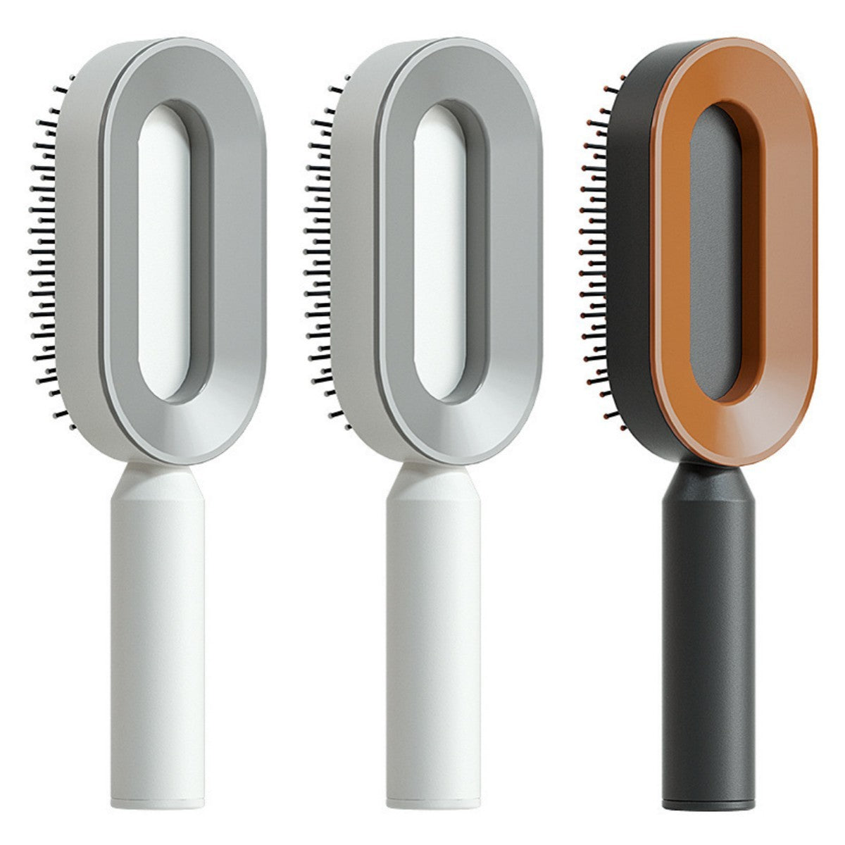 Self Cleaning Hair Brush For Women Massage Scalp Comb Anti-Static Hairbrush Set V