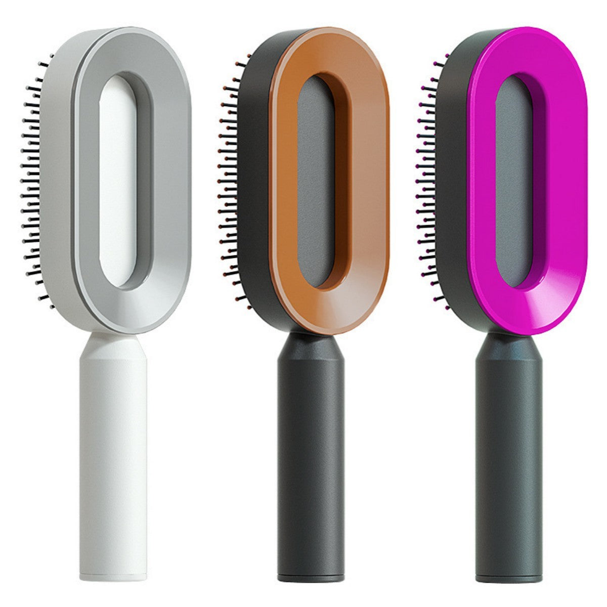Self Cleaning Hair Brush For Women Massage Scalp Comb Anti-Static Hairbrush Set Z