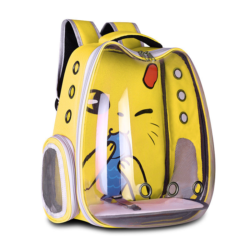 Pet Supplies Pet Backpack Shoulder Cat Bag Dog Bag Yellow