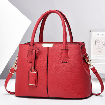 Women PU Leather Handbags Ladies Large Capacity Shoulder Bags New Fashion Crossbody Bags Red 30x21x13
