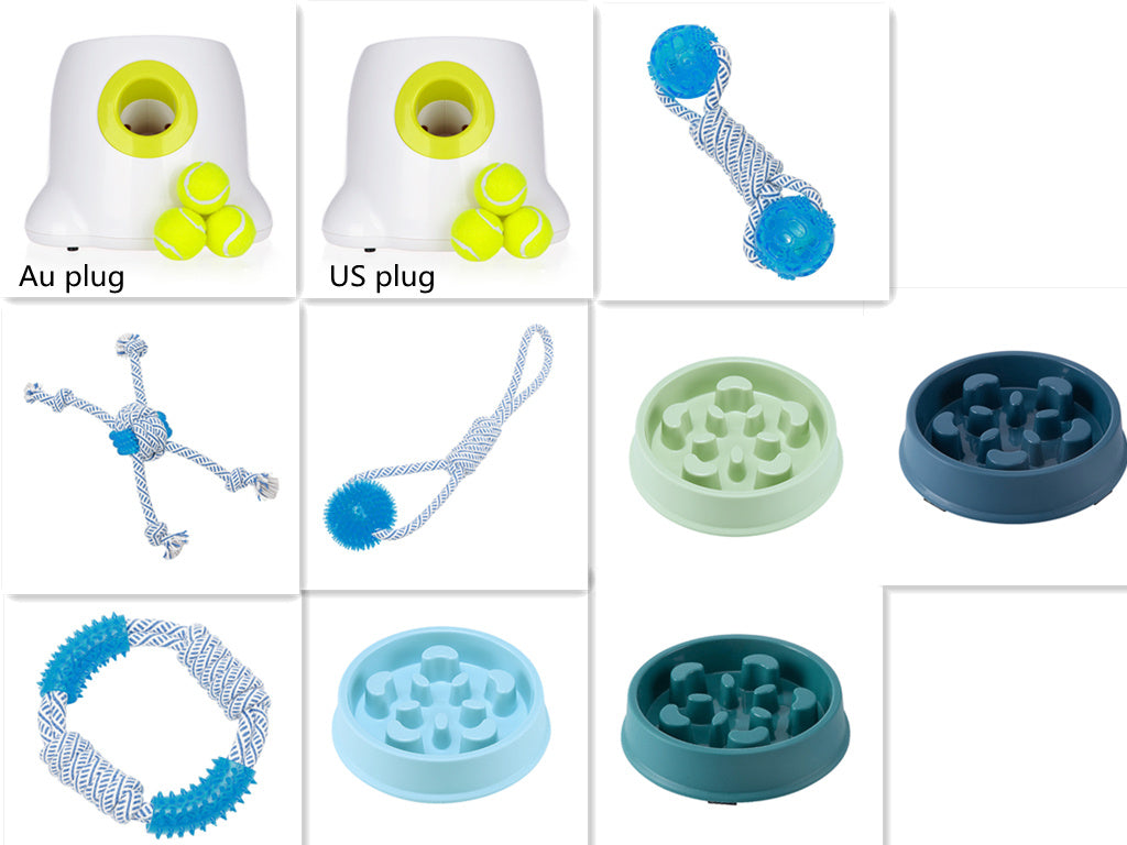 Dog Pet Automatic Interactive Ball Launcher Set