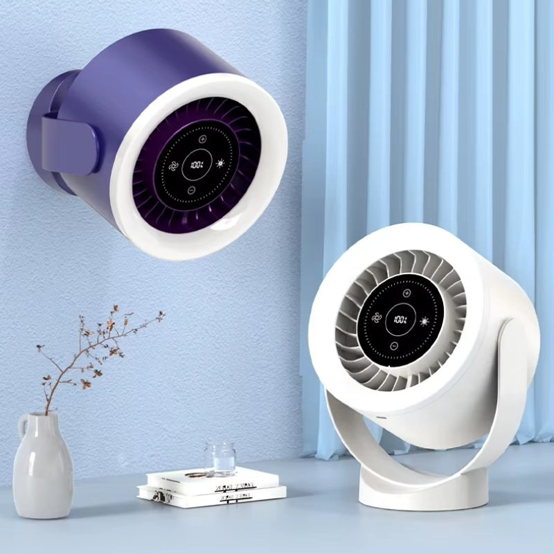 Desktop Adjustable Fan Light Rechargeable Wall Mount Table Fan Light Led Display Table Fan Light