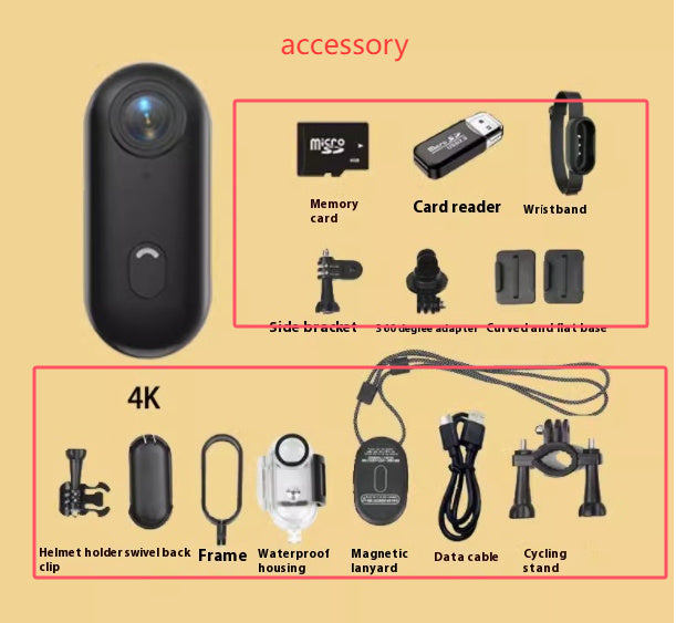 Outdoor Sports Camera In Helmet Motorcycle Bike Sport Mini Filming Bicycle Action 4K Professional Body Cam And Video Cameras Accessory Accessory