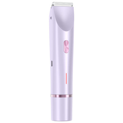 2 In 1 Hair Remover Women's Double Head Shaver Private Pubic Electric Razor Purple USB