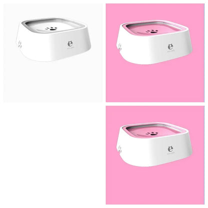 1.5L Cat Dog Water Bowl Carried Floating Bowl 2Pink1White
