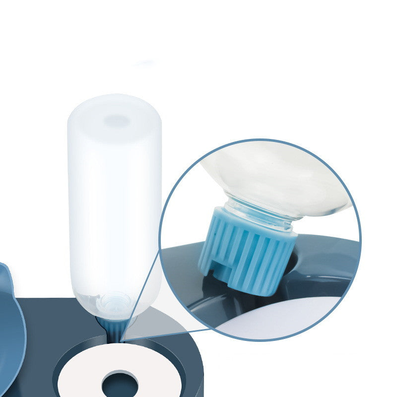 Two-in-One Pet Bowl Water Dispenser Automatic Water Pet Dog Cat Food Bowl