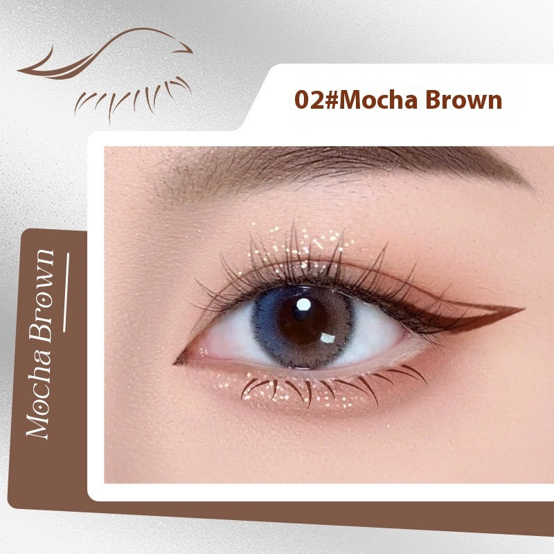 Double-headed Lower Eyelash Stamp Pen Waterproof Long Lasting Eyeliner Beauty Products 02 Caramel Mocha