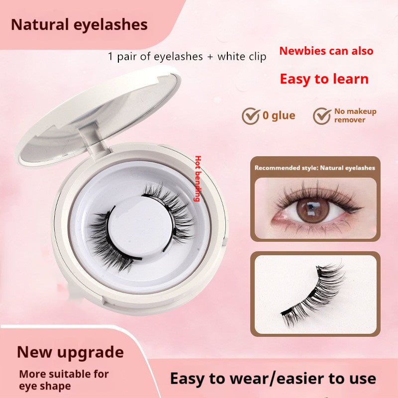 Magnetic Suction False Eyelashes Little Devil Supernatural Magnet Suit UBS043 1pair Eyelash Plus White Clip