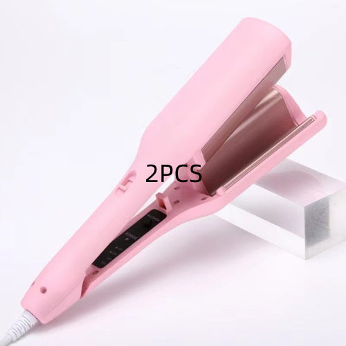 Hair Curling Iron Temperature Adjustable Fast Heating For All Hair Style Pink US 2PCS