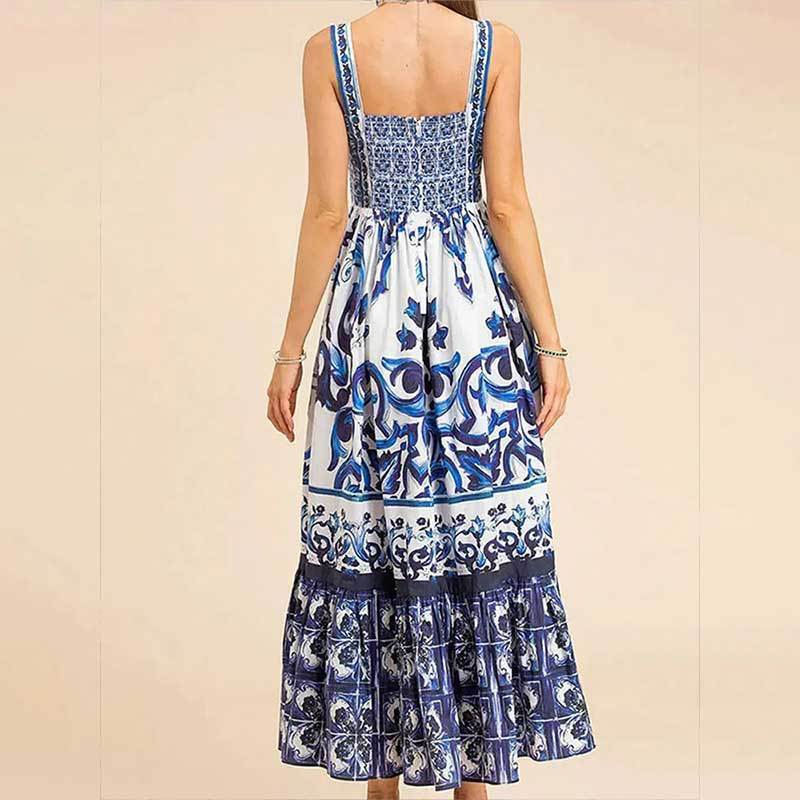Printed Sleeveless Dress For Women