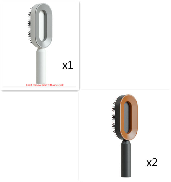 Self Cleaning Hair Brush For Women Massage Scalp Comb Anti-Static Hairbrush Set6