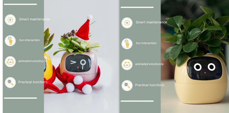 Smart Planter Endless Fun Over 49 Rich Expressions 7 Smart Sensors And AI Chips Set48 Small