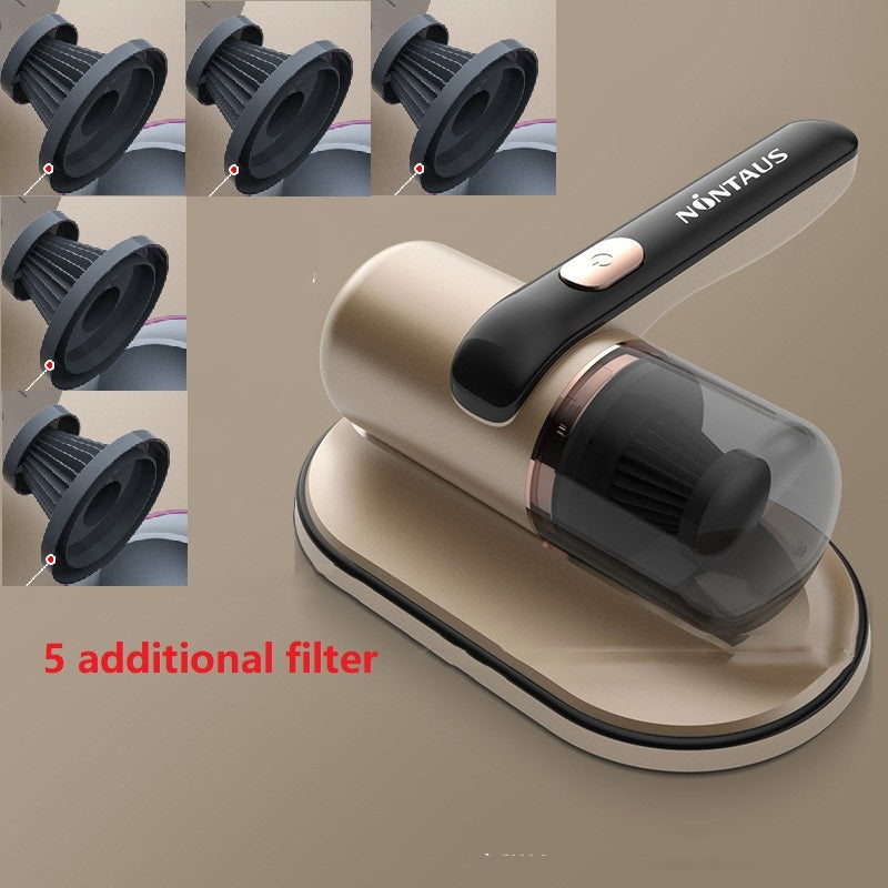 Electric UV Mite Remover Household Bed Mattress Sofa Pillows Mite Removal Gold with 5filter Wireless With logo