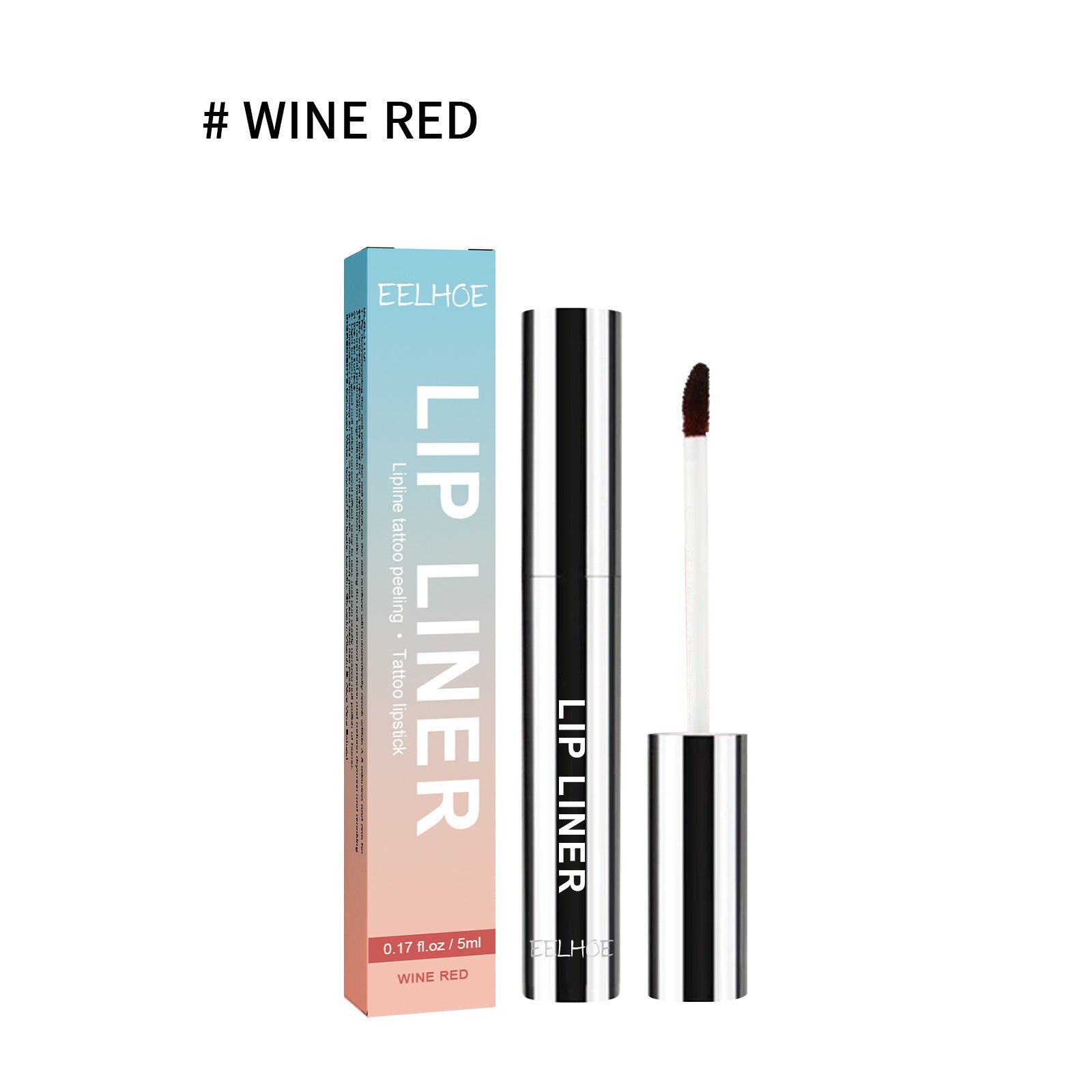 Stripping Lip Liner Outline Waterproof Wine Red