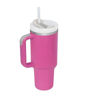 40 Oz Tumbler With Handle Straw Insulated Roseo 1200ML