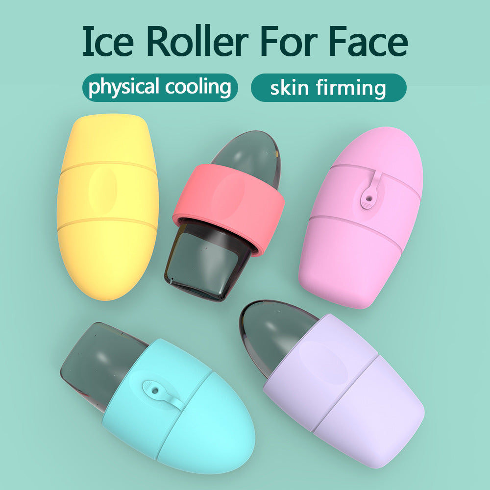 Silicone Ice Face Roller Remove Dark Circles Massage Skin Beauty Facial Roller