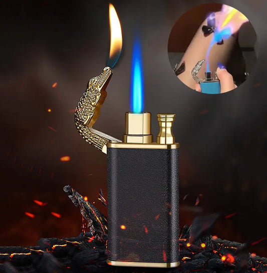 Creative Blue Flame Lighter Dolphin Dragon Tiger