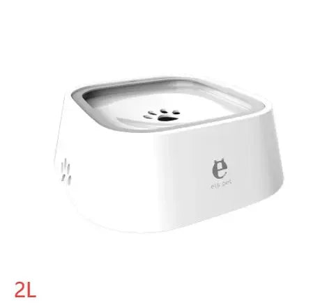 1.5L Cat Dog Water Bowl Carried Floating Bowl White 2L