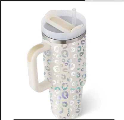 40 Oz Tumbler With Handle Straw Insulated Style1 1200ML