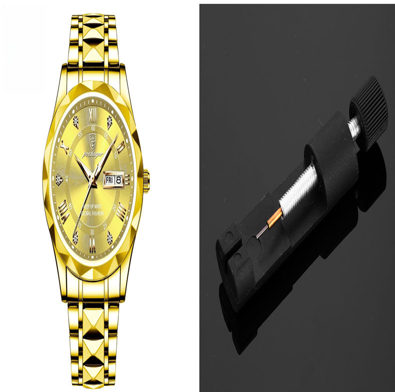 Men's Waterproof Double Calendar Luminous Quartz Watch 8style Carrying a tape remover