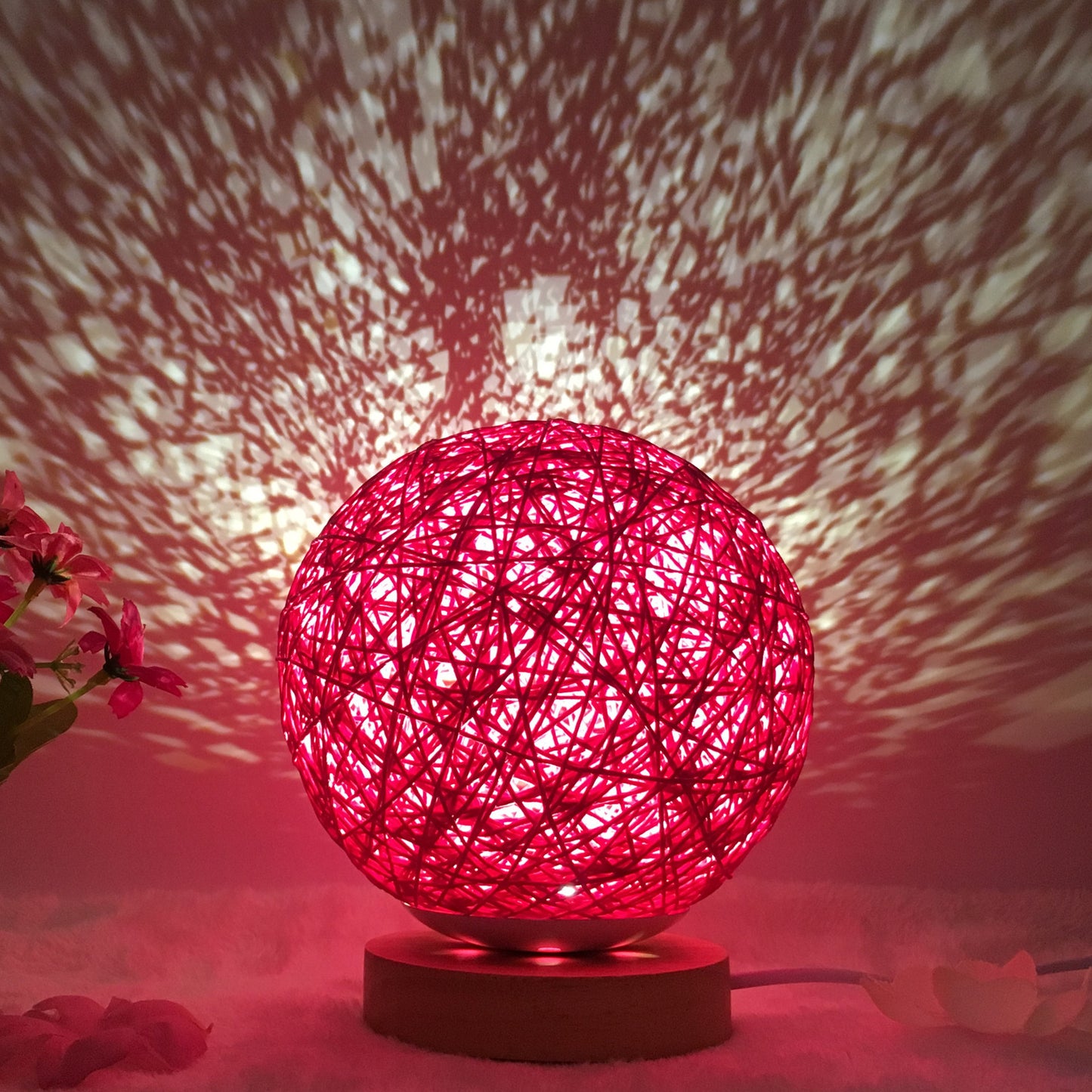 Hot Selling Creative Linen Table Lamp16 Color Remote Control Lamp 15cm