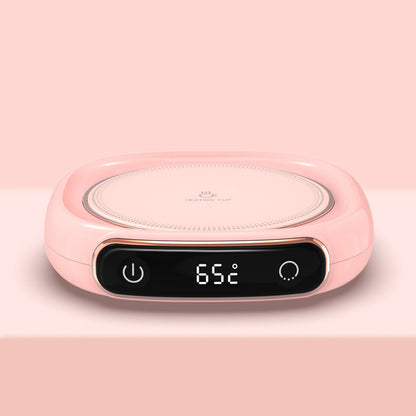 Milk Heating Insulation Base Desktop Digital Display Warming Pad M316 Pink