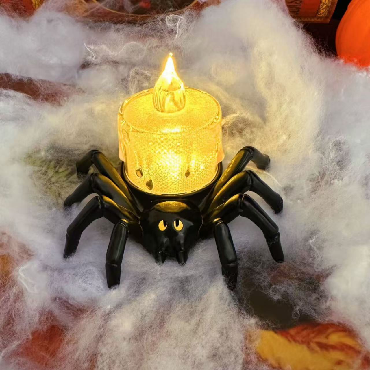 Halloween Decoration Spider Night Lights Party Decoration Horror Party Accessories Transparent Tearful Candle
