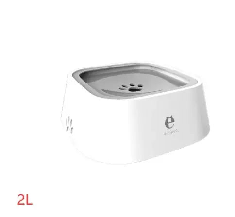 1.5L Cat Dog Water Bowl Carried Floating Bowl Grey 2L