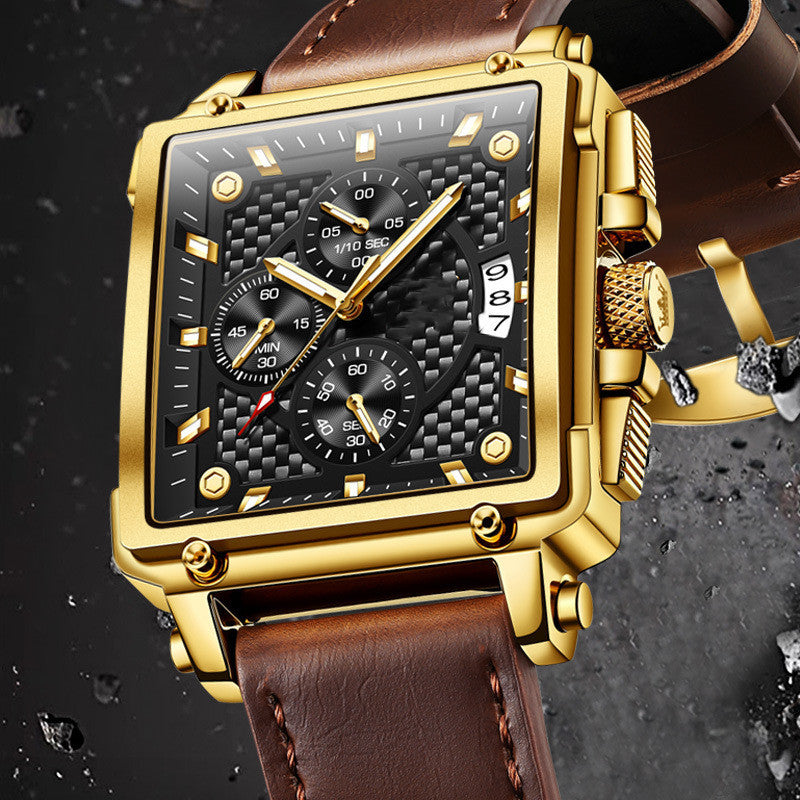 Olevs Multifunctional Quartz Watch Casual Watch Brown black