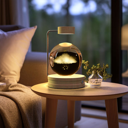 Crystal Ball Cosmic Dinosaur Indoor Night Light Clouds Light wood