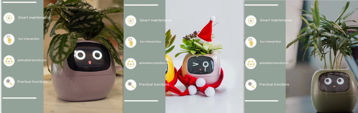 Smart Planter Endless Fun Over 49 Rich Expressions 7 Smart Sensors And AI Chips Set31 Small