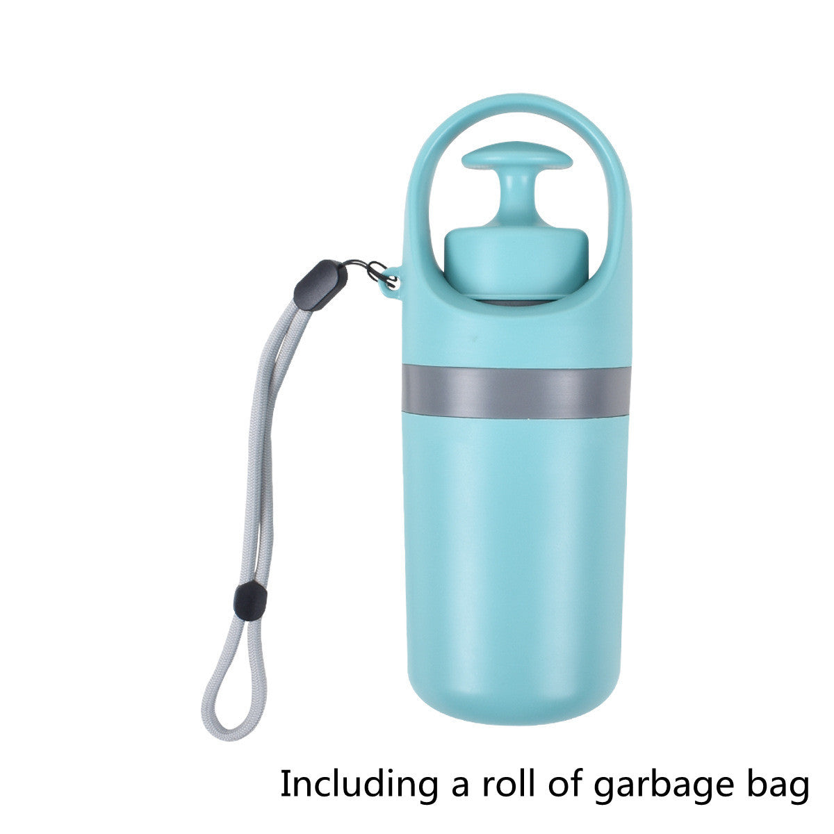 Portable Lightweight Dog Pooper Scooper With Built-in Poop Bag Dispenser Pet Toilet Picker Blue Grey