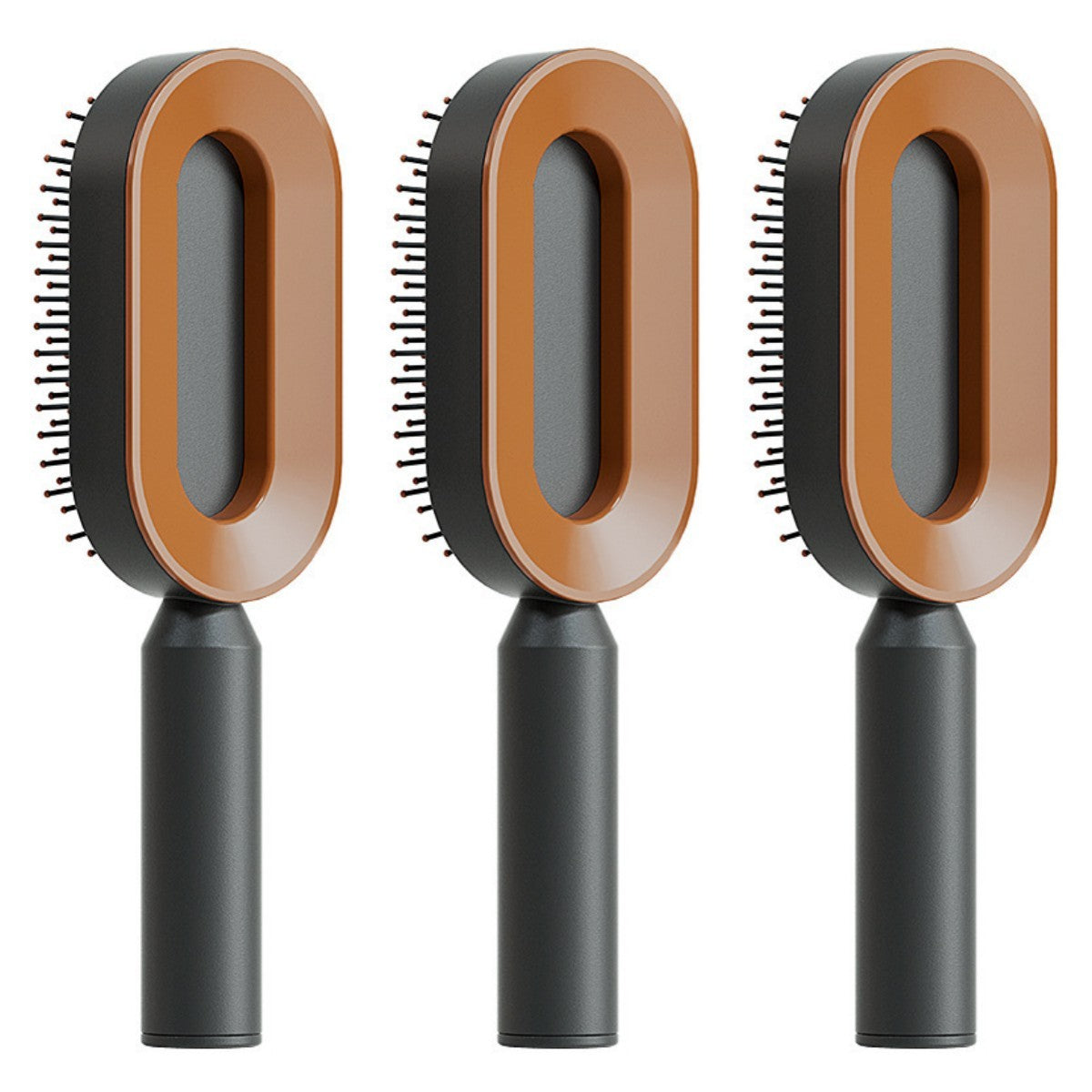 Self Cleaning Hair Brush For Women Massage Scalp Comb Anti-Static Hairbrush Set Q