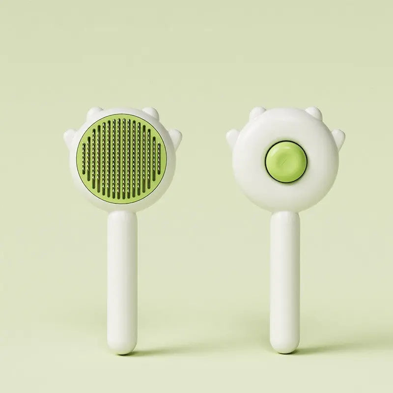 cat-comb-massage-pet-magic-combs-hair-removal-cat-and-dog brush Green