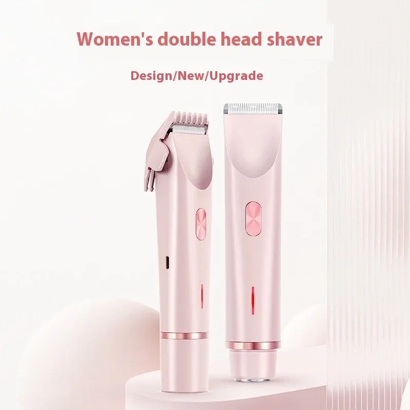 2 In 1 Hair Remover Women's Double Head Shaver Private Pubic Electric Razor