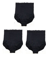 High-Waisted Ladies Triangle Seamless Waist Pants Sexy Shorts 3Black